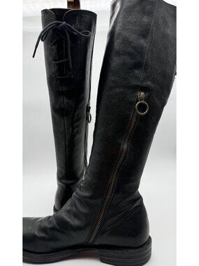 Fiorentini + Baker Emma Eternity Black Leather Tall Boots EU 37.5 US 7.5